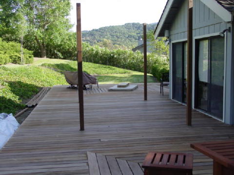 IPE Deck with unfinished pergola